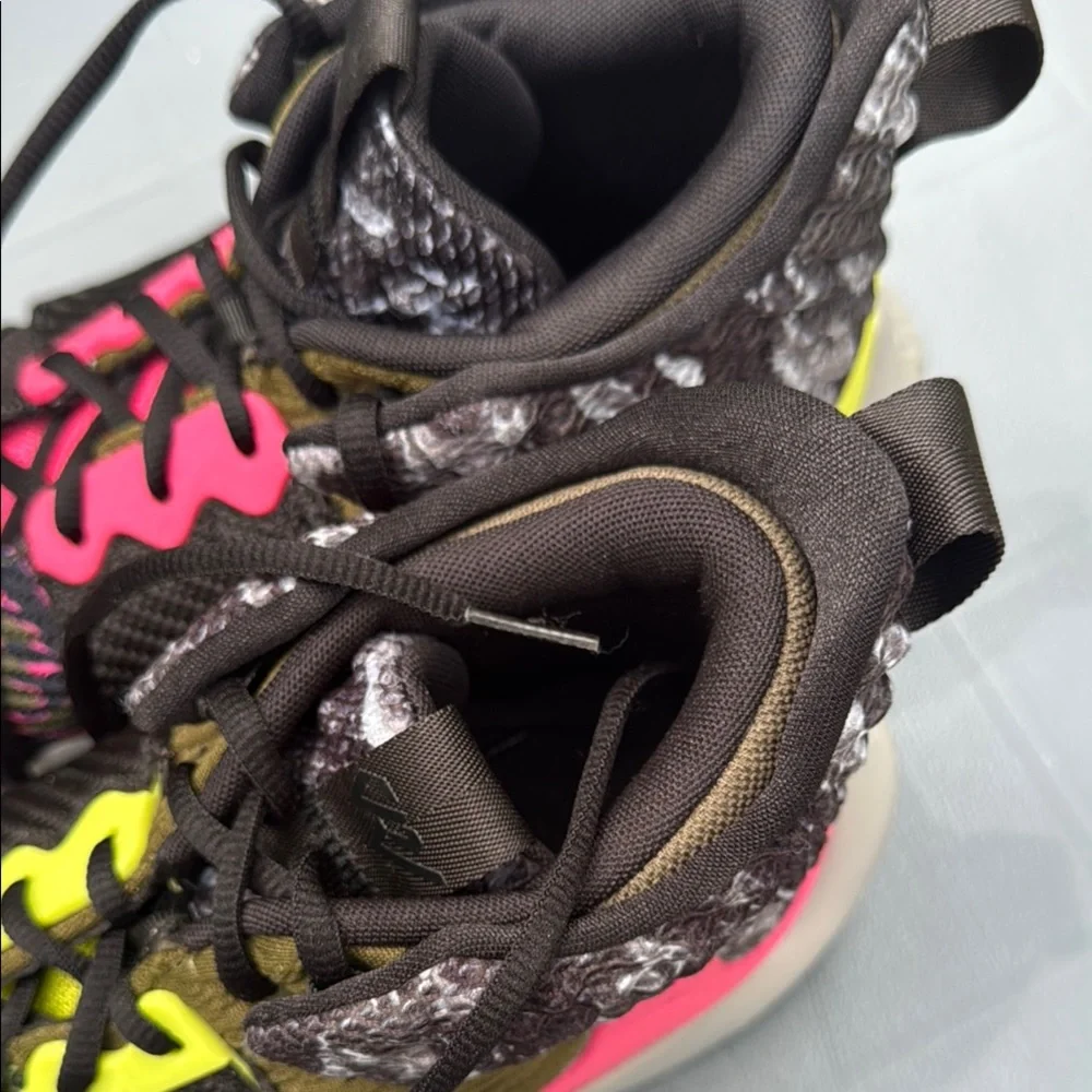 Jordan I Don’t Care Black and Pink Sneakers Hi Tops New